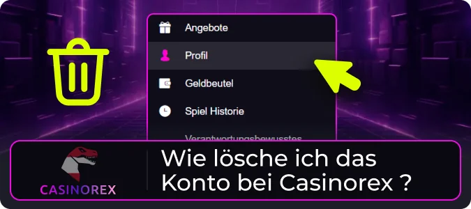 Löschen eines Casinorex-Kontos