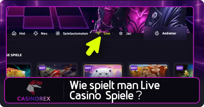 Wie man bei Casinorex Live Casino spielt