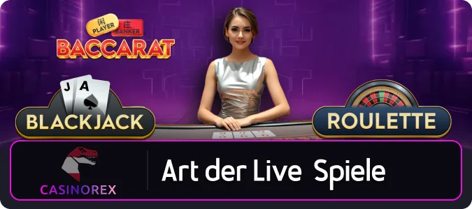 Art der Live-Spiele auf Casinorex