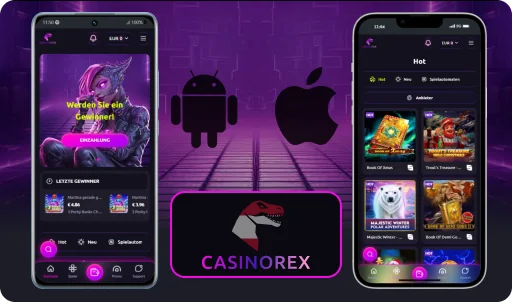 Casinorex mobiles Casino auf Ihrem Gerät