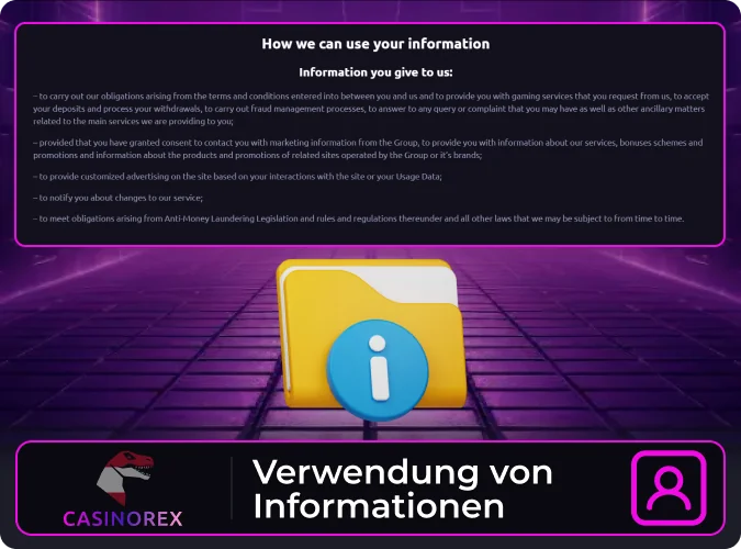 Wie verwendet Casinorex Ihre Informationen?